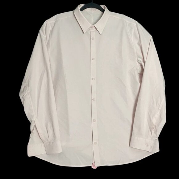 Lululemon Athletica Mens Pink Long Sleeve Casual Dress Button Up Shirt Size XL - Picture 2 of 5